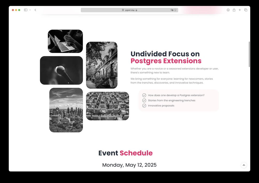 PGEXT Day 2025 talk topics